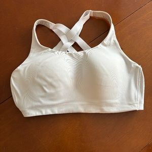 Lululemon white sports bra, 34DD